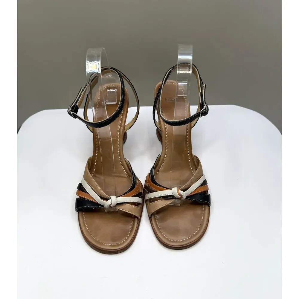 Coach Leather wedges Sz 8